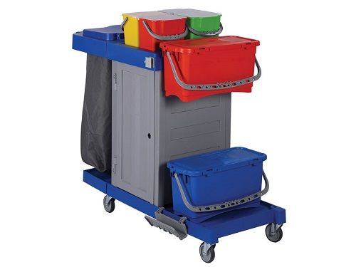 Hospital Cleaning Trolley With 2 Doors